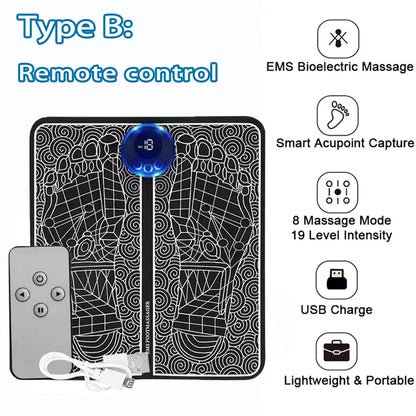 Electric EMS Foot Massager Pad Relief Pain Relax