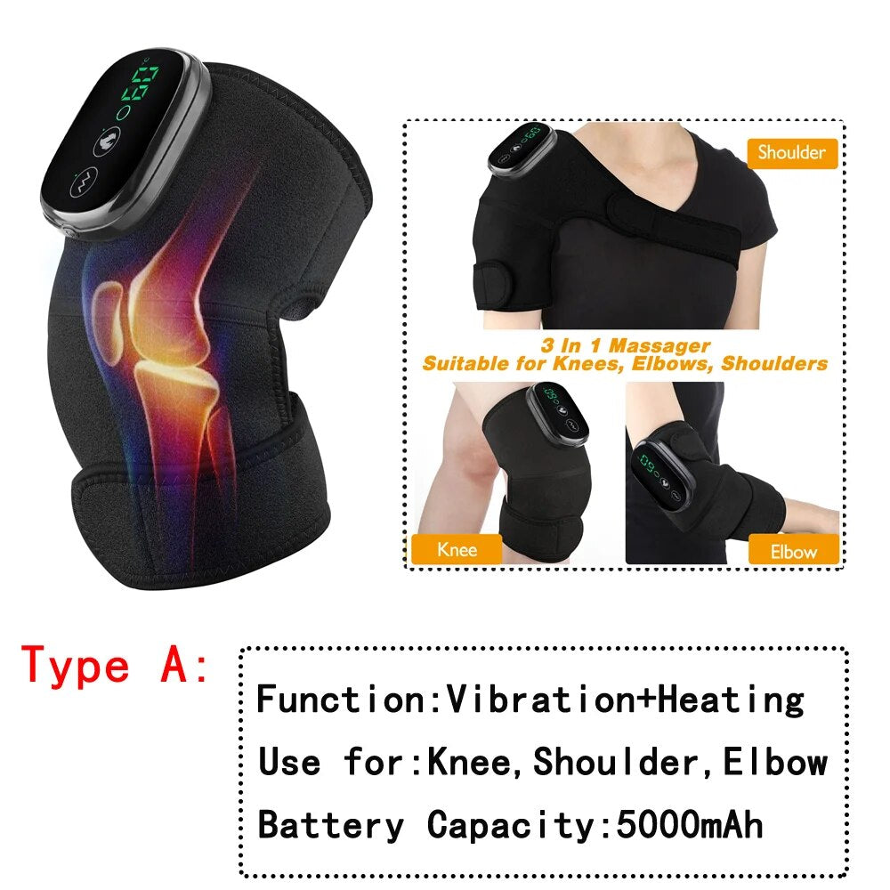 Electric Heating Therapy Knee & Elbow Vibration Massager