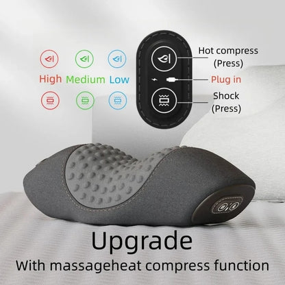 Electric Neck Massage Pillow Heating + Vibration