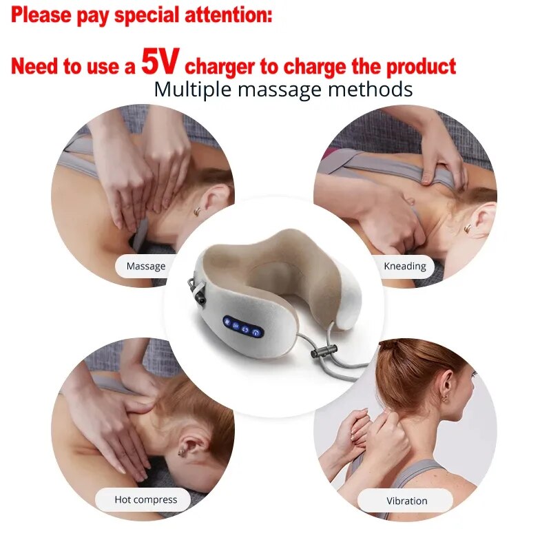 Electric Neck Massager U Shaped Pillow Multifunctional