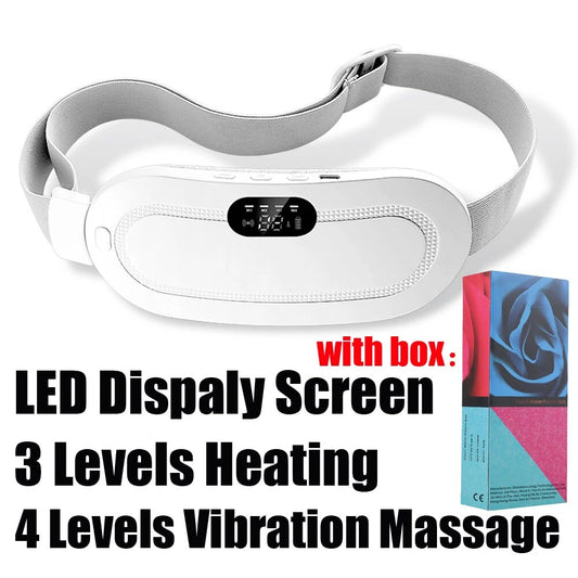 Electric Period Cramp Massager Vibrating Heating Belt for Menstrual Colic Relief Pain