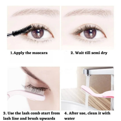 Foldable Ultra-fine Stainless Steel Teeth Eyelash Brush