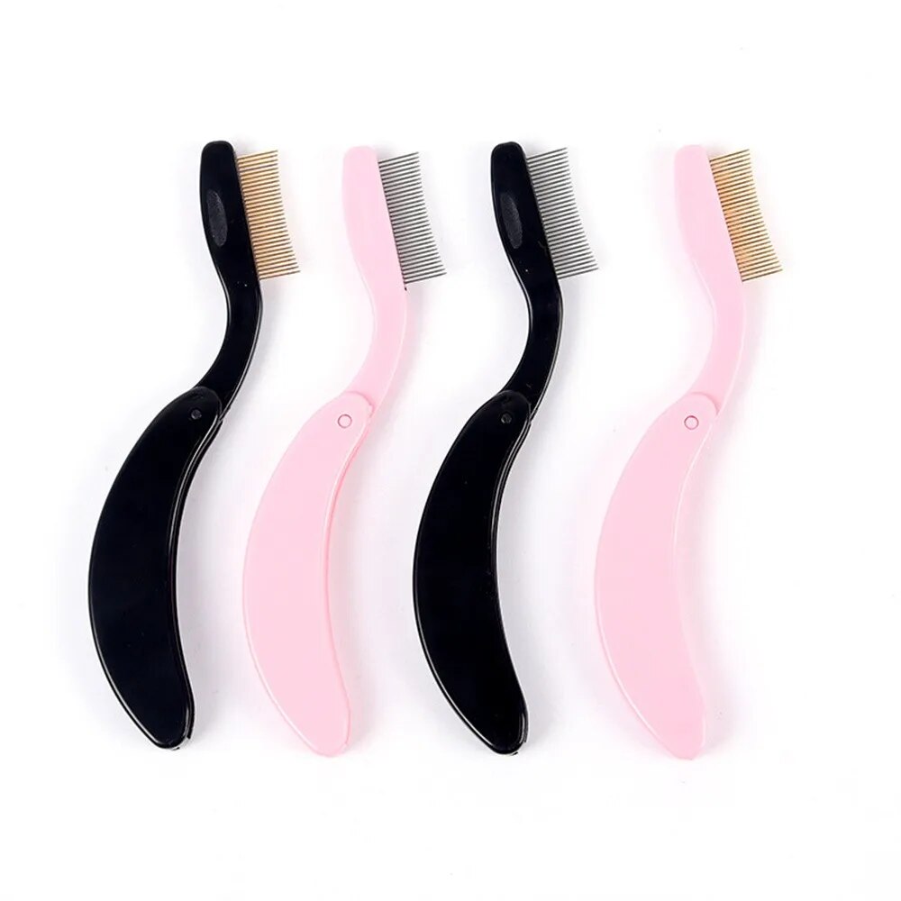 Foldable Ultra-fine Stainless Steel Teeth Eyelash Brush