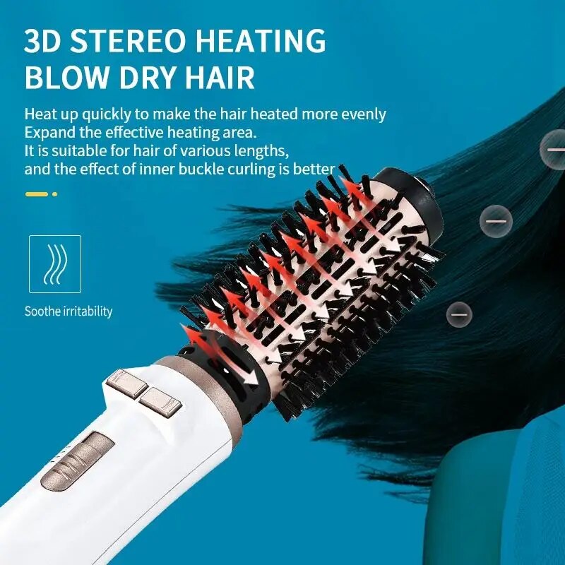 Kemei Electric Rotating Hair Curler Comb 2in1