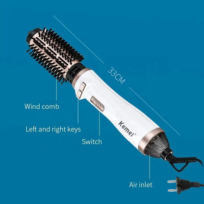 Kemei Electric Rotating Hair Curler Comb 2in1