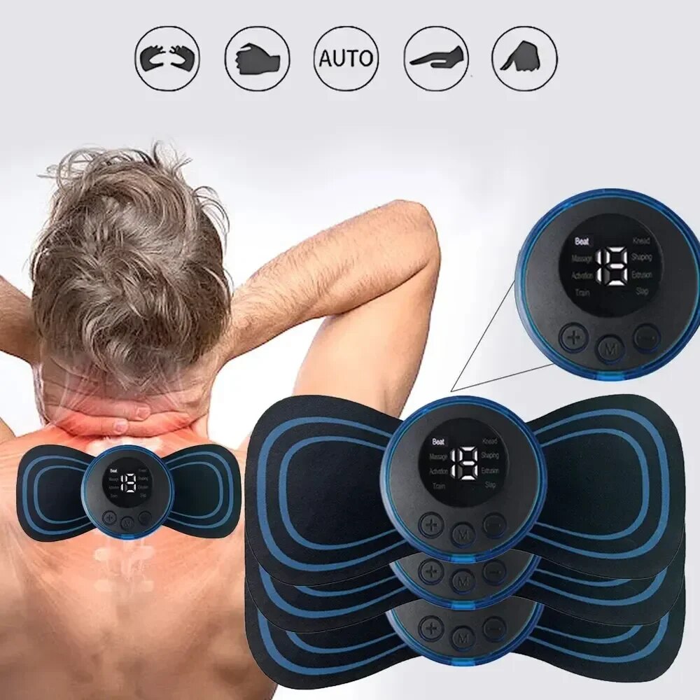 Cervical Neck + Back Electric Massager 8 Mode Pulse Muscle Stimulator