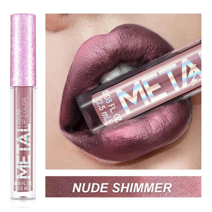 Metallic Matte Liquid Lipstick Waterproof Long Lasting