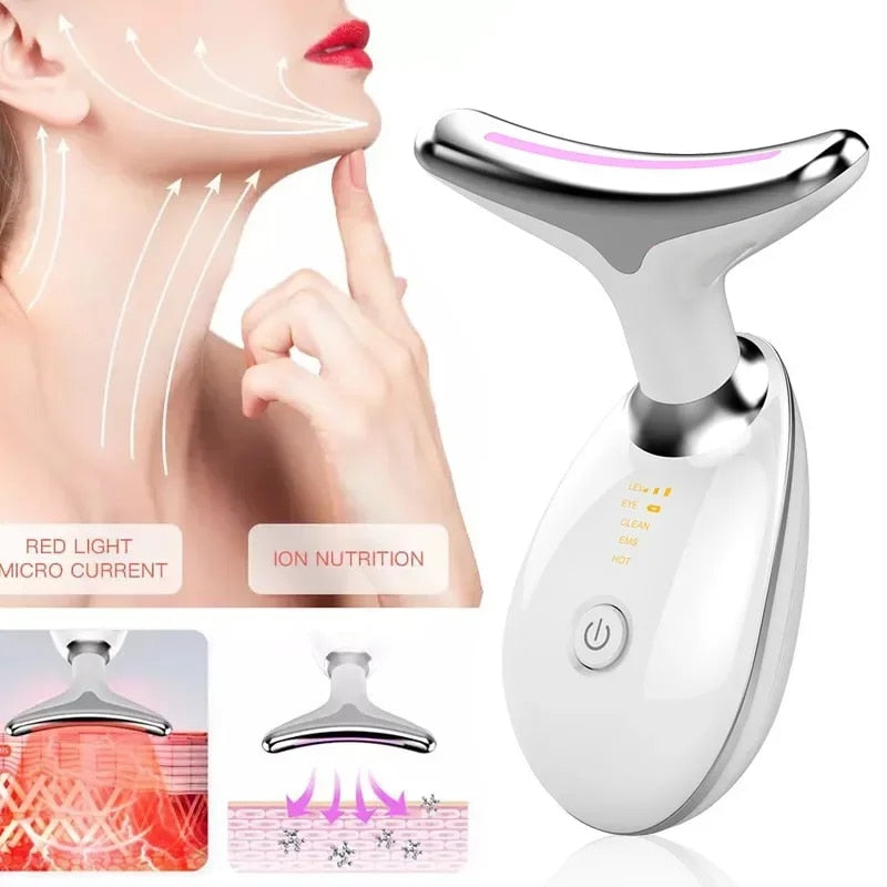 Anti-Wrinkle Face Beauty Device Lifting and Tighten Massager Electric LED Photon