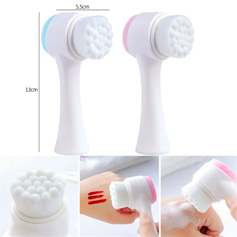 Silicone Face Cleansing Brush Double-Sided