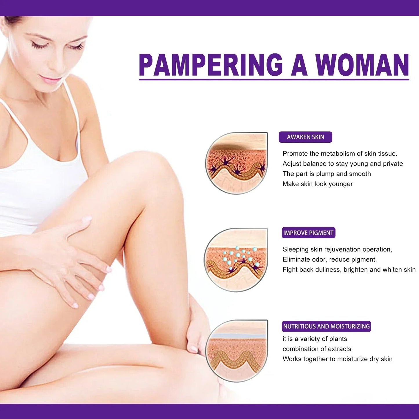 Whitening Cream for Underarm, Butt, Knee Inner Thigh & Intimate Parts